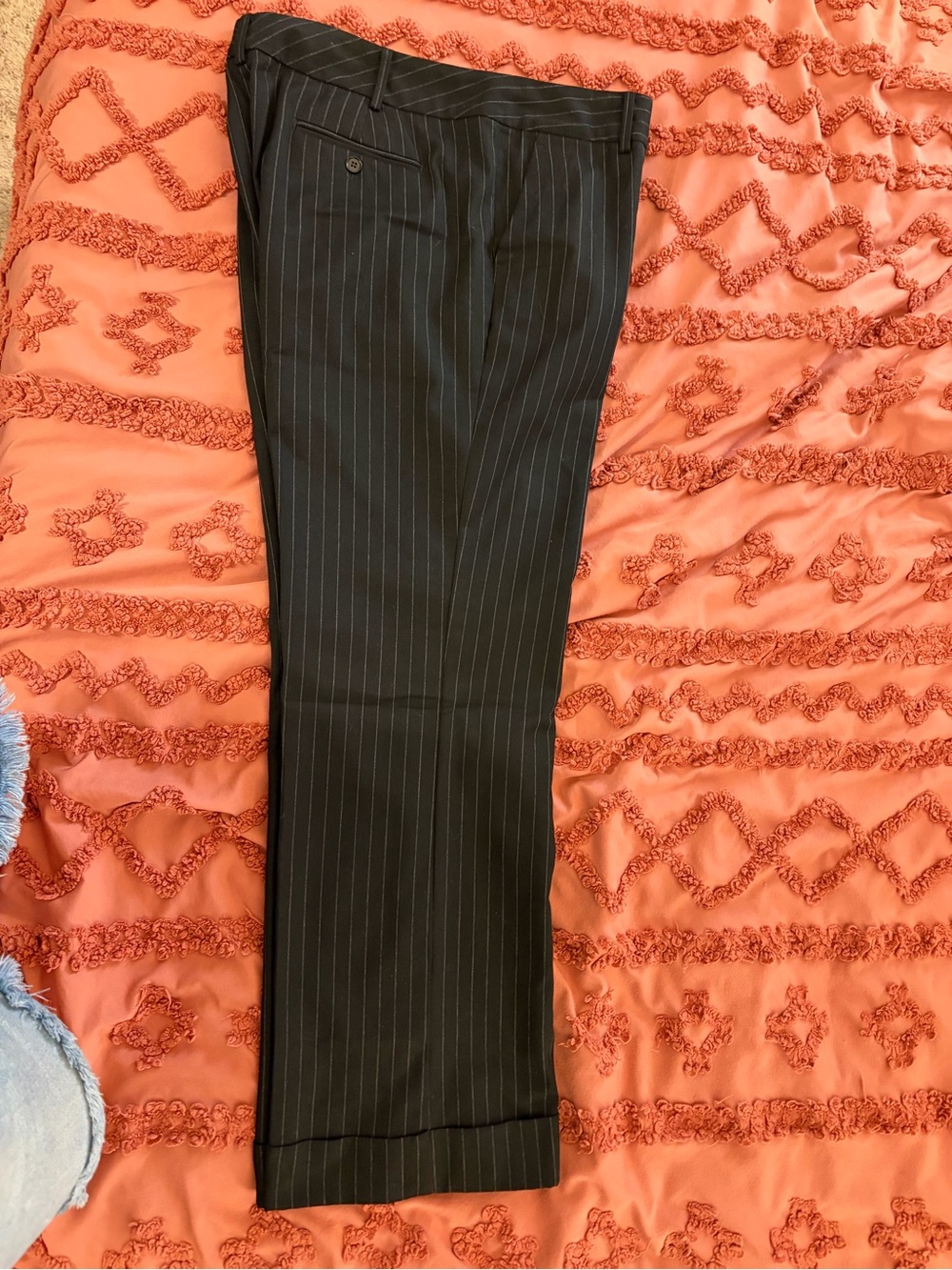 Talbots Black Pinstripe Lined Dress Pants